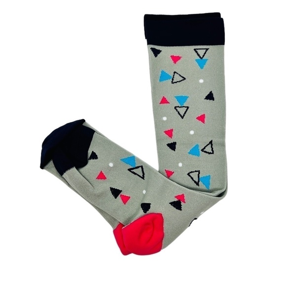 WOMENS Nurse Medical Grey Abstract Shape Compression Socks - Picture 1 of 5